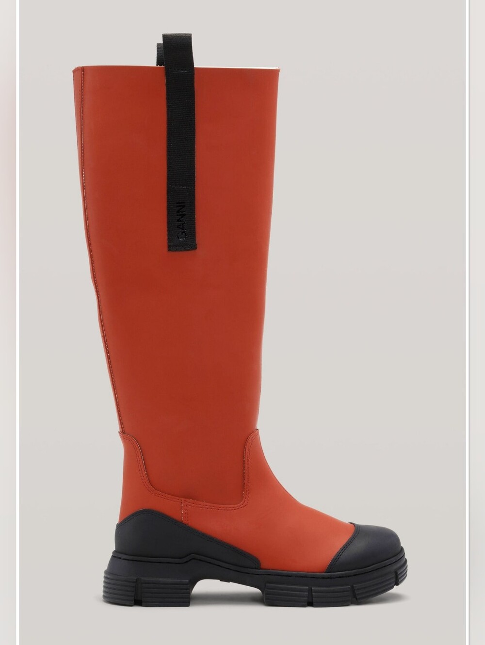 Ganni recycled rubber boots madder brown BNWB SIZE 38 $285